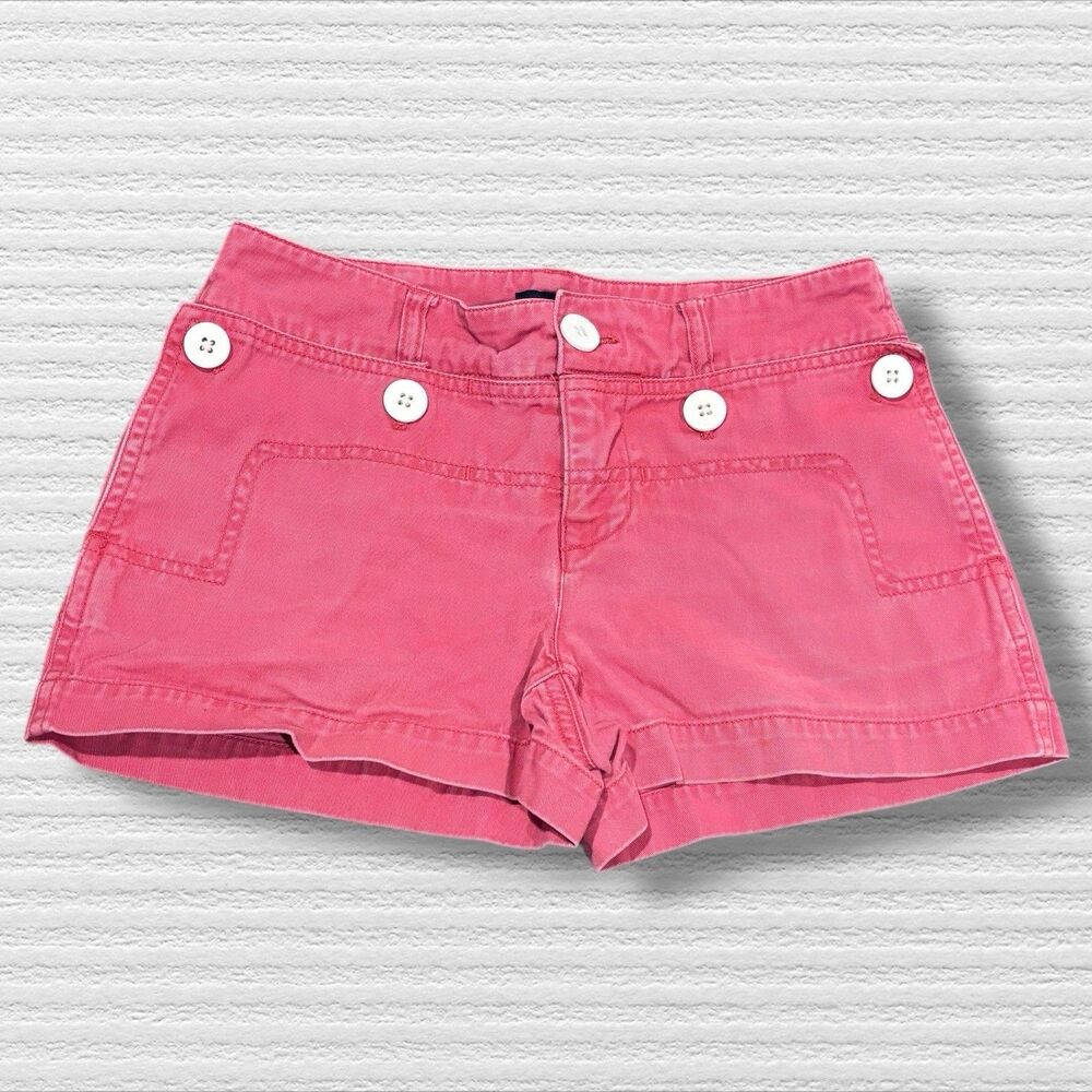 Ralph Lauren Nautical  Faded Red  Sailor Button Front Shorts Size 8 Y2K